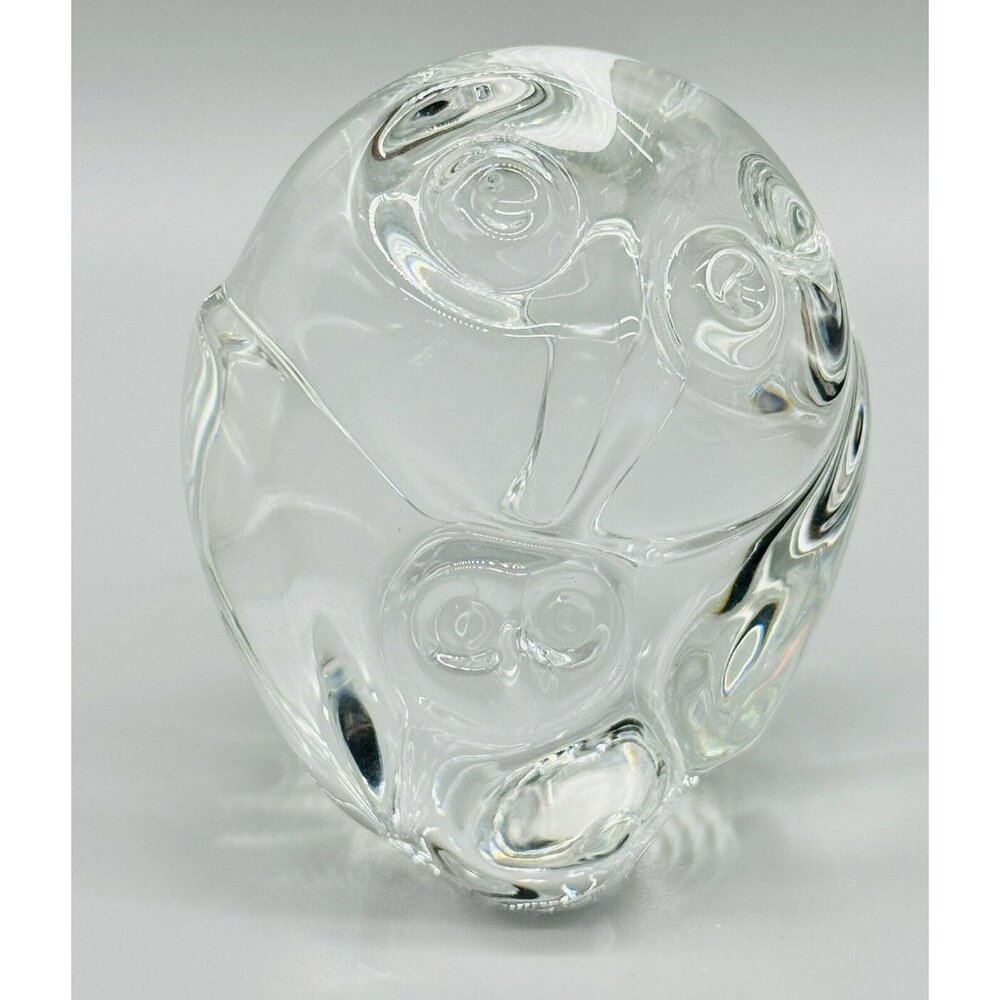 Steuben Owl Owlet Baby Crystal Ornament Paperweight 2.25 inch‎ Hand Cooler